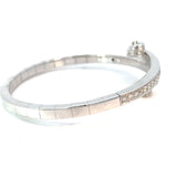 Hafner Diamond Bypass Bangle in White 18 K Gold, Dia. 2,17 ct