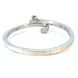 Hafner Diamond Bypass Bangle in White 18 K Gold, Dia. 2,17 ct
