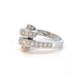Hafner Diamond 1.20 ct Bypass Cocktail Ring in White 18K  Gold