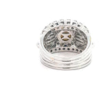 Stefan Hafner Pearl and Diamonds 2,52 ct Pavé Accent White Gold 18K Cocktail Ring