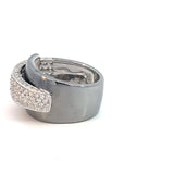 Stefan Hafner Diamond Cocktail Ring | White Gold 18 K| Pavé Diamonds