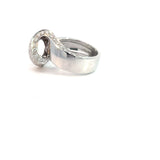 Stefan Hafner Modern 0.87 ct Diamond Pavé Wrap Cocktail Ring in 18K White Gold