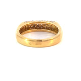 Stefan Hafner Pave Diamond 0,51 ct Panel Band Ring in Yellow 18 K Gold