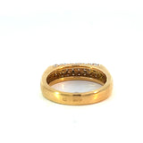 Stefan Hafner Pave Diamond 0,51 ct Panel Band Ring in Yellow 18 K Gold