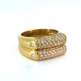 Stefan Hafner Pave Diamond 0,51 ct Panel Band Ring in Yellow 18 K Gold