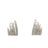 Stefan Hafner Diamond 1,09 ct Tiered Clip-On Earrings in White 18 K Gold