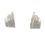 Stefan Hafner Diamond 1,09 ct Tiered Clip-On Earrings in White 18 K Gold