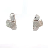 Stefan Hafner White 18 K Gold Sculptural Diamond 1,44 ct Pavé Clip-On Earrings