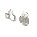 Stefan Hafner White 18 K Gold Sculptural Diamond 1,44 ct Pavé Clip-On Earrings