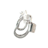 Stefan Hafner White 18 K Gold Sculptural Diamond 1,44 ct Pavé Clip-On Earrings