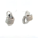 Stefan Hafner White 18 K Gold Sculptural Diamond 1,44 ct Pavé Clip-On Earrings