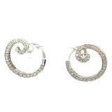 Stefan Hafner Diamond Spiral Earrings | 18K White Gold