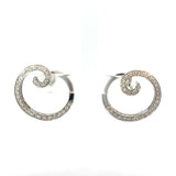 Stefan Hafner Diamond Spiral Earrings | 18K White Gold