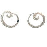 Stefan Hafner Diamond Spiral Earrings | 18K White Gold