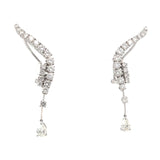 Stefan Hafner Diamond Dangle Earrings in White 18 K Gold