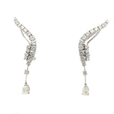 Stefan Hafner Diamond Dangle Earrings in White 18 K Gold
