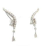 Stefan Hafner Diamond Dangle Earrings in White 18 K Gold