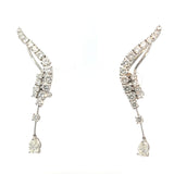 Stefan Hafner Diamond Dangle Earrings in White 18 K Gold