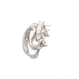 Stefan Hafner Diamond Crossover Clip-On Earrings in White 18 K  Gold
