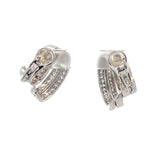 Stefan Hafner Diamond Crossover Clip-On Earrings in White 18 K  Gold