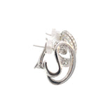 Stefan Hafner Diamond Crossover Clip-On Earrings in White 18 K  Gold