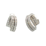 Stefan Hafner Diamond Crossover Clip-On Earrings in White 18 K  Gold