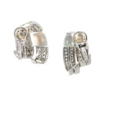 Stefan Hafner Diamond Crossover Clip-On Earrings in White 18 K  Gold