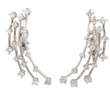 Stefan Hafner Diamond Multi-Strand Cuff Earrings in White 18 K Gold