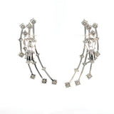 Stefan Hafner Diamond Multi-Strand Cuff Earrings in White 18 K Gold