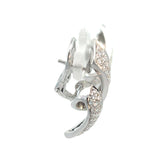 Stefan Hafner White 18 K Gold Diamond Pavé Ribbon Clip-On Earrings
