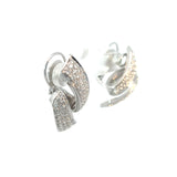 Stefan Hafner White 18 K Gold Diamond Pavé Ribbon Clip-On Earrings