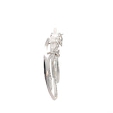 Stefan Hafner Diamond Double Loop Hoop Earrings in White 18 K Gold