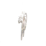 Stefan Hafner Diamond Double Loop Hoop Earrings in White 18 K Gold