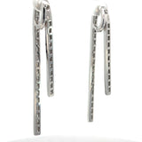 Stefan Hafner Geometric V-Shape Diamond Drop Earrings in White 18 K Gold