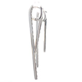 Stefan Hafner Geometric V-Shape Diamond Drop Earrings in White 18 K Gold