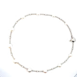 Stefan Hafner White 18 K Gold Pearl Station Collier