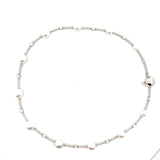 Stefan Hafner White 18 K Gold Pearl Station Collier
