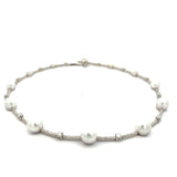 Stefan Hafner White 18 K Gold Pearl Station Collier