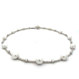 Stefan Hafner White 18 K Gold Pearl Station Collier