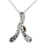Stefan Hafner White Gold Fancy Dark Black Diamond Knot Charm Collier