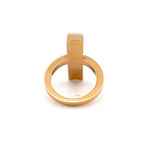 Cablecar Modern Diamond & Ceramic Ring | 18K Gold | Contemporary Design