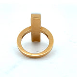 Cablecar Modern Diamond & Ceramic Ring | 18K Gold | Contemporary Design