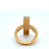 Cablecar Modern Diamond & Ceramic Ring | 18K Gold | Contemporary Design