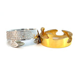Cablecar 2-in-1 Diamond Engagement Ring | 18K White & Yellow Gold | Convertible Design