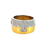 Cablecar 2-in-1 Diamond Engagement Ring | 18K White & Yellow Gold | Convertible Design