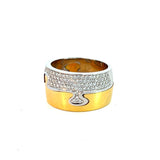 Cablecar 2-in-1 Diamond Engagement Ring | 18K White & Yellow Gold | Convertible Design