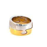 Cablecar 2-in-1 Diamond Engagement Ring | 18K White & Yellow Gold | Convertible Design