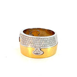 Cablecar 2-in-1 Diamond Engagement Ring | 18K White & Yellow Gold | Convertible Design