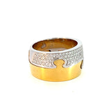 Cablecar 2-in-1 Diamond Engagement Ring | 18K White & Yellow Gold | Convertible Design