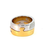 Cablecar 2-in-1 Diamond Engagement Ring | 18K White & Yellow Gold | Convertible Design